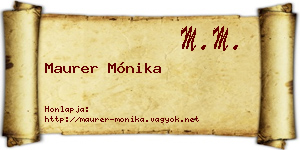 Maurer Mónika névjegykártya