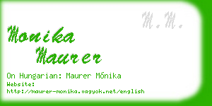 monika maurer business card