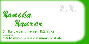 monika maurer business card